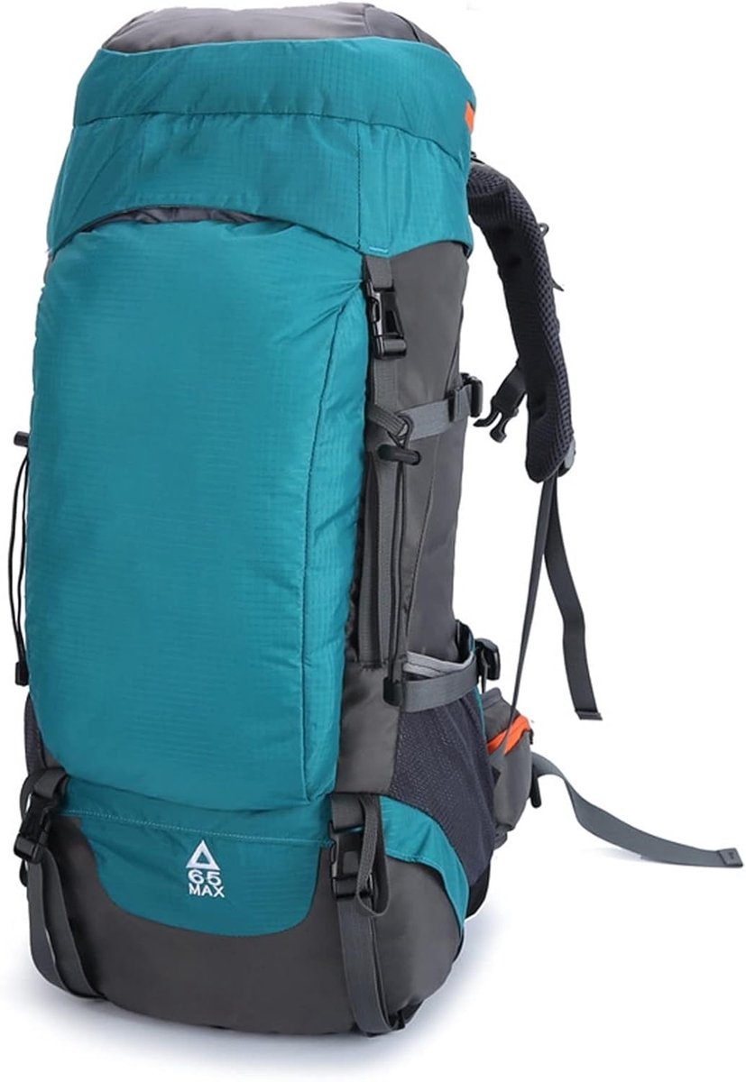 Igoods Waterbestendige Rugtas - 65 Liter Reistas - Campingrugzak - Backpack - Kamperen - Klimmen - Ultralicht - Opvouwbaar - Blauw