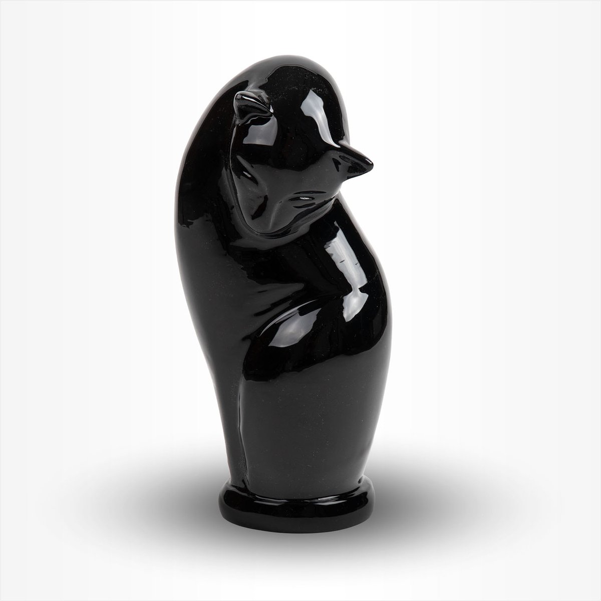 Katten Urn Groot 1 liter Zwart Beeld - Dieren Urn voor As Crematie - Urn Hond - Urn Kat