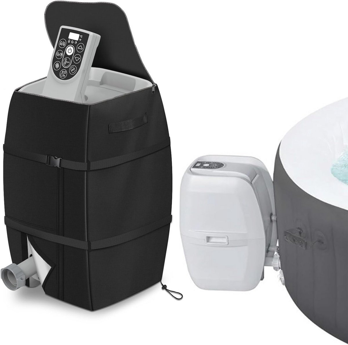 Geïsoleerde Pomp Cover voor Hot Tub en Zwembad - Waterdichte Bescherming tegen Weerselementen