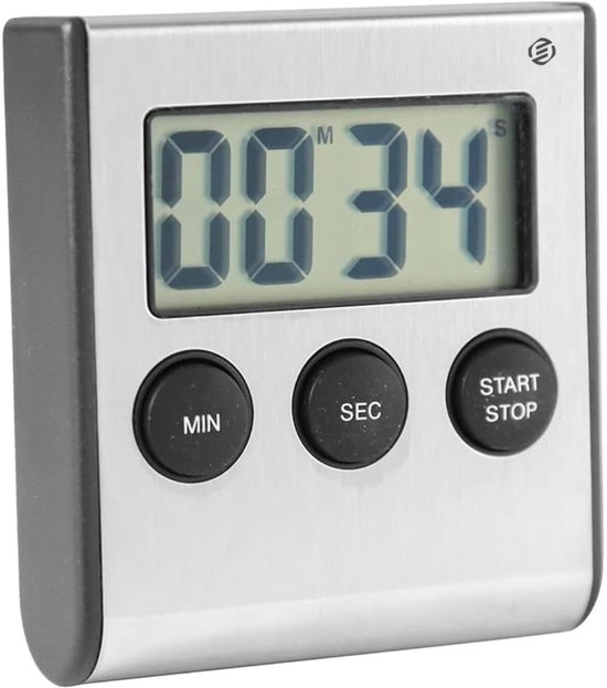 Kleine digitale timer Visuele kookwekker, elektronische afteltimer, tijdmanager zware timer voor klaslokaal, thuis, studie en koken(Zwart