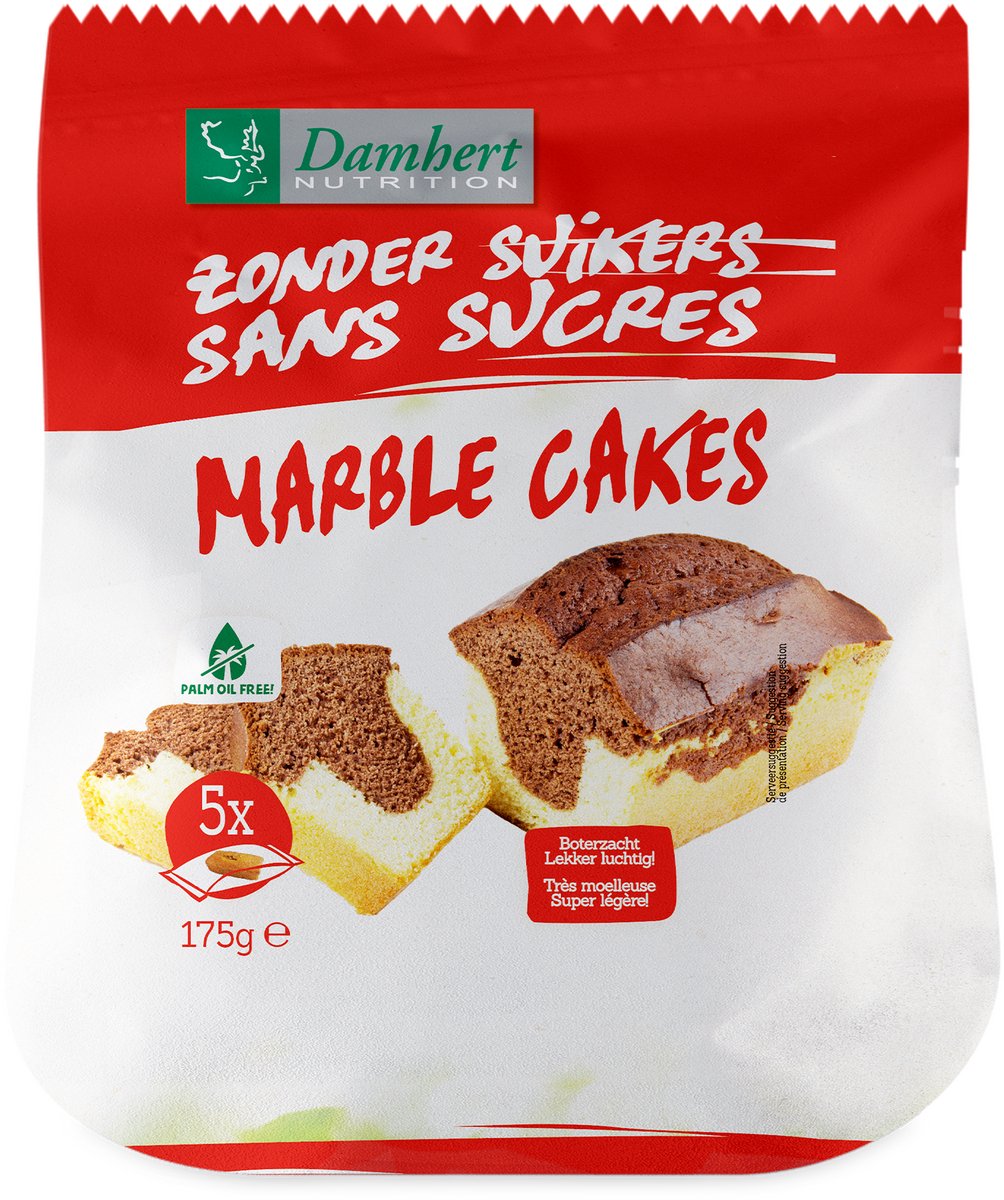 Goedkoopste Damhert Marble Cakes - Zonder Suikers 175GR