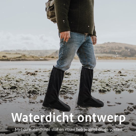 Solai Waterdichte Overschoenen - Antislip Regenhoes voor Fiets & Scooter - Regenschoenen Maat 43-45 — afbeelding 5