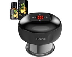 HOUBIE® - Cupping Cup - Elektrisch - 12 Standen & Temperaturen - Cupping Set - Full Body - Massage Apparaat - Zwart - Gratis extra olie