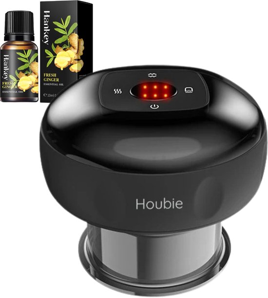 HOUBIE® Elektrische Cupping Cup Zwart met Olie - HOUBIE® - €34,99
