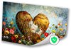Liefde, Surrealistisch, Hart, Blauw, goud, rood, groen, wit