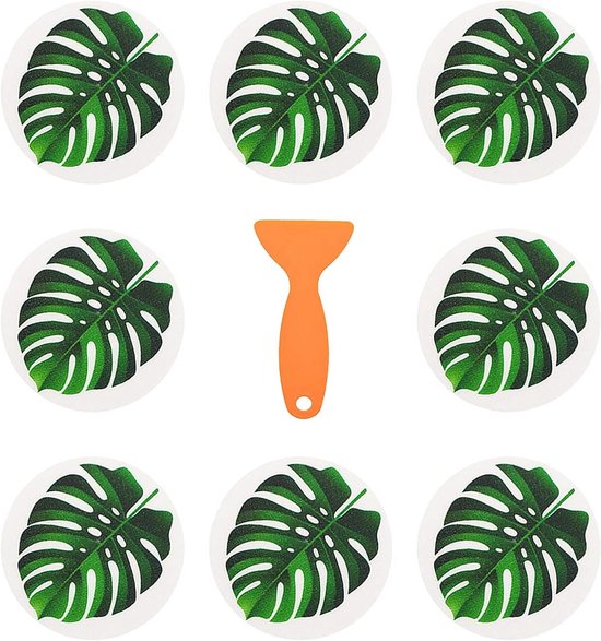 Hebayy 30 antislip bloemen badkuip stickers, waterdicht en antislip voor douche en bad met premium schraper