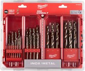 Metal drill set 48894759 10-piece HSS-G RED HEX titanium