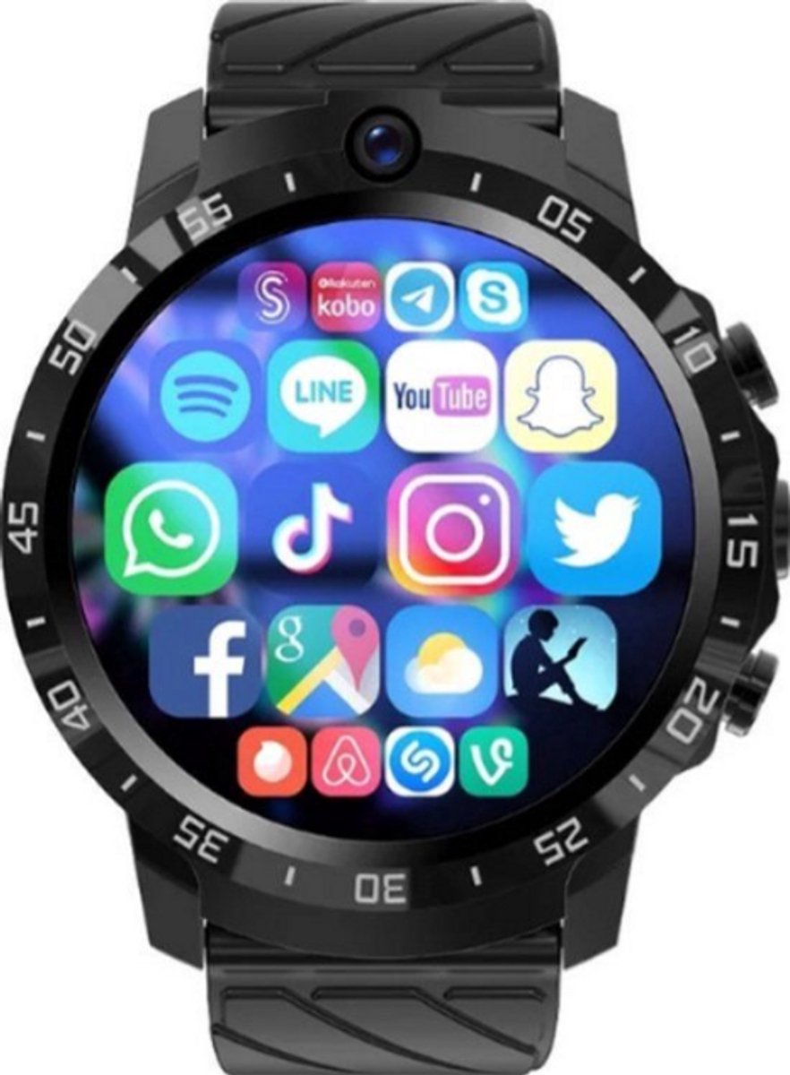 Afbeelding 3 van Luxe Smartwatch 128GB 4G Zwart Waterdicht met Video-oproepen