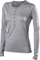 FALKE Silk Wool Longsleeved Shirt Dames 33221 - Grijs 3757 grey-heather Dames - XL