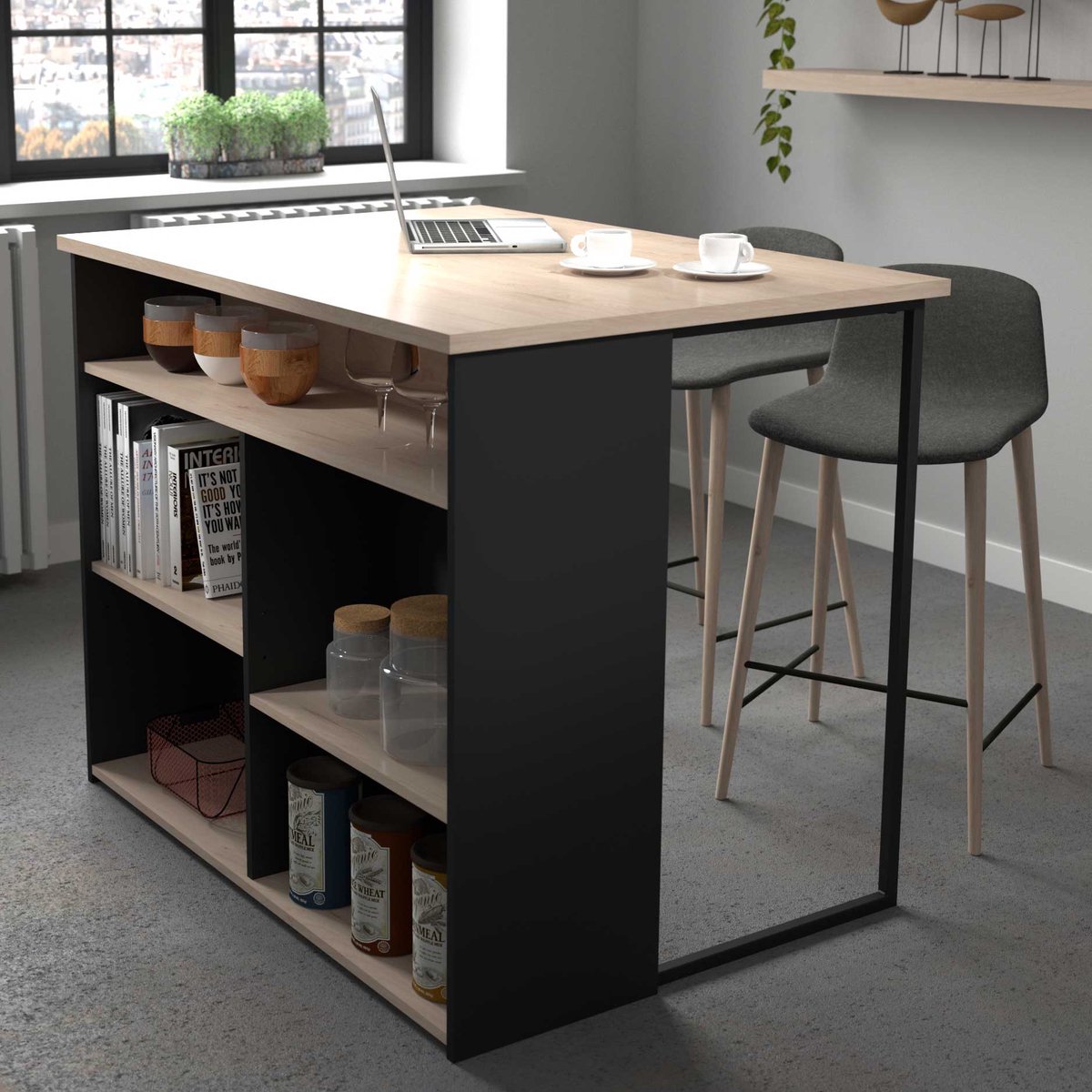 Bartafel Liantis | 109 X 80 X 90 Cm | Artisan Oak-design