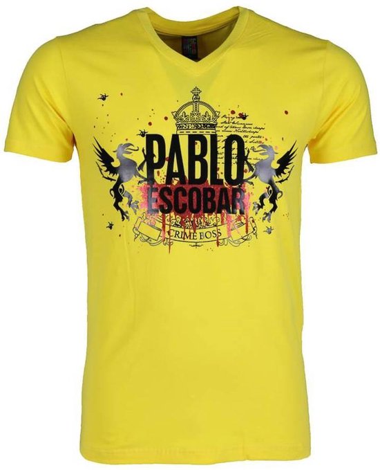 T-shirt - Pablo Escobar Crime Boss - Geel