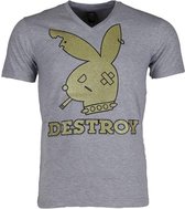 T-shirt fanatique local - Destroy - T-shirt gris - Destroy - T-shirt homme noir Taille XXL