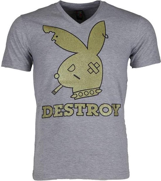 T-shirt - Destroy - Grijs