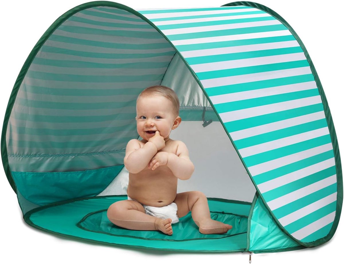 Pop-up babystrandtent, draagbare zonnetent voor baby's, uv-bescherming, zonnetent voor peuters, strandtent, babyzwembad