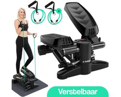 Hulser Stepper met display - Verstelbare weerstand - Met weerstandsbanden - Home gym fitnessapparaat - Thuis sporten - Fitness Swing - Mini cardio home trainer Hulser Stepper met display - Verstelbare weerstand - Met weerstandsbanden - Home gym fitnessapparaat - Thuis sporten - Fitness Swing - Mini cardio home trainer