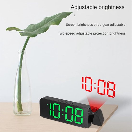 Réveil à Projection Rotatif 180° Avec Radio FM Et Veilleuse RVB - Horloge Numérique 11 Couleurs Réveil à Projection Rotatif 180° Avec Radio FM Et Veilleuse RVB - Horloge Numérique 11 Couleurs