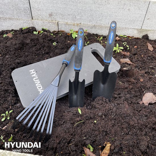 Hyundai 4-delig Tuingereedschapset - Hark - Plantenschep - Tuinschep - kniekussen van HYUNDAI — afbeelding 4