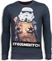 Stormbitch - Rhinestone Sweater - Blauw