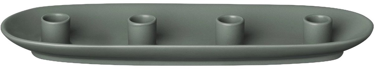 Vela Kandelaar Agave Green Ovaal | Groen | Stoneware