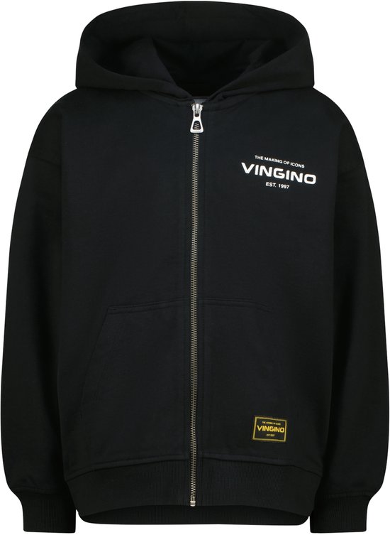 Vingino winter vest jongens - zwart - Basic-Vest - oversized fit