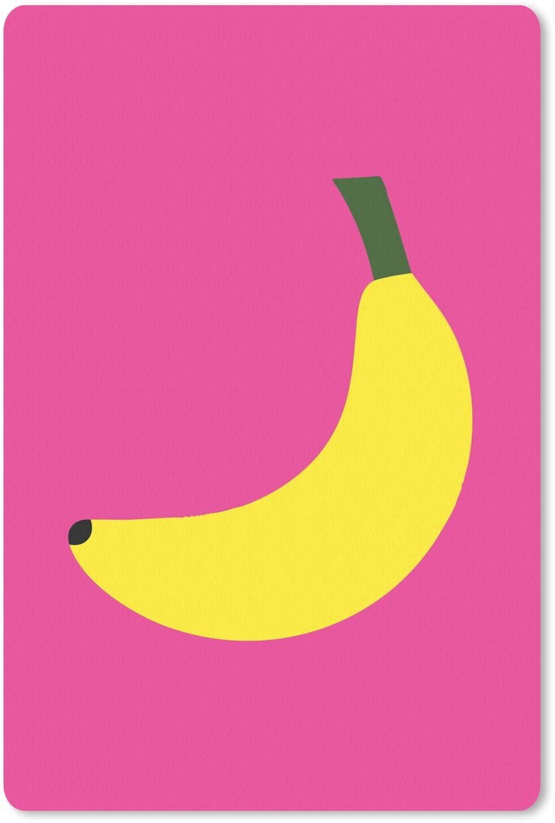 Muismat 18x27 cm - Mousepad Banaan - Geel - Fruit - Muismatten