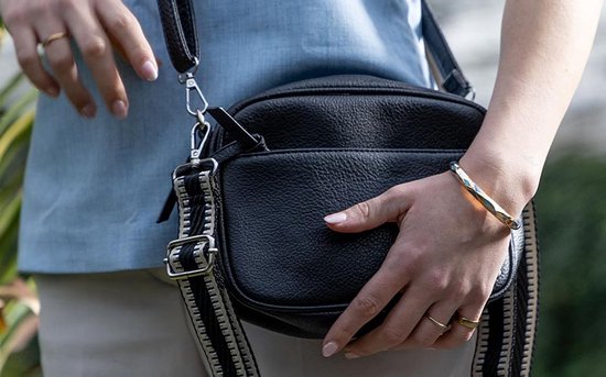 Sac de festival | Sac pour téléphone portable | Sac à bandoulière | Sac pour femme Klein et compact | 2 bretelles | Sac de vacances | Sac léger et pratique | Je suis HOLLANDAIS | Fira Zwart