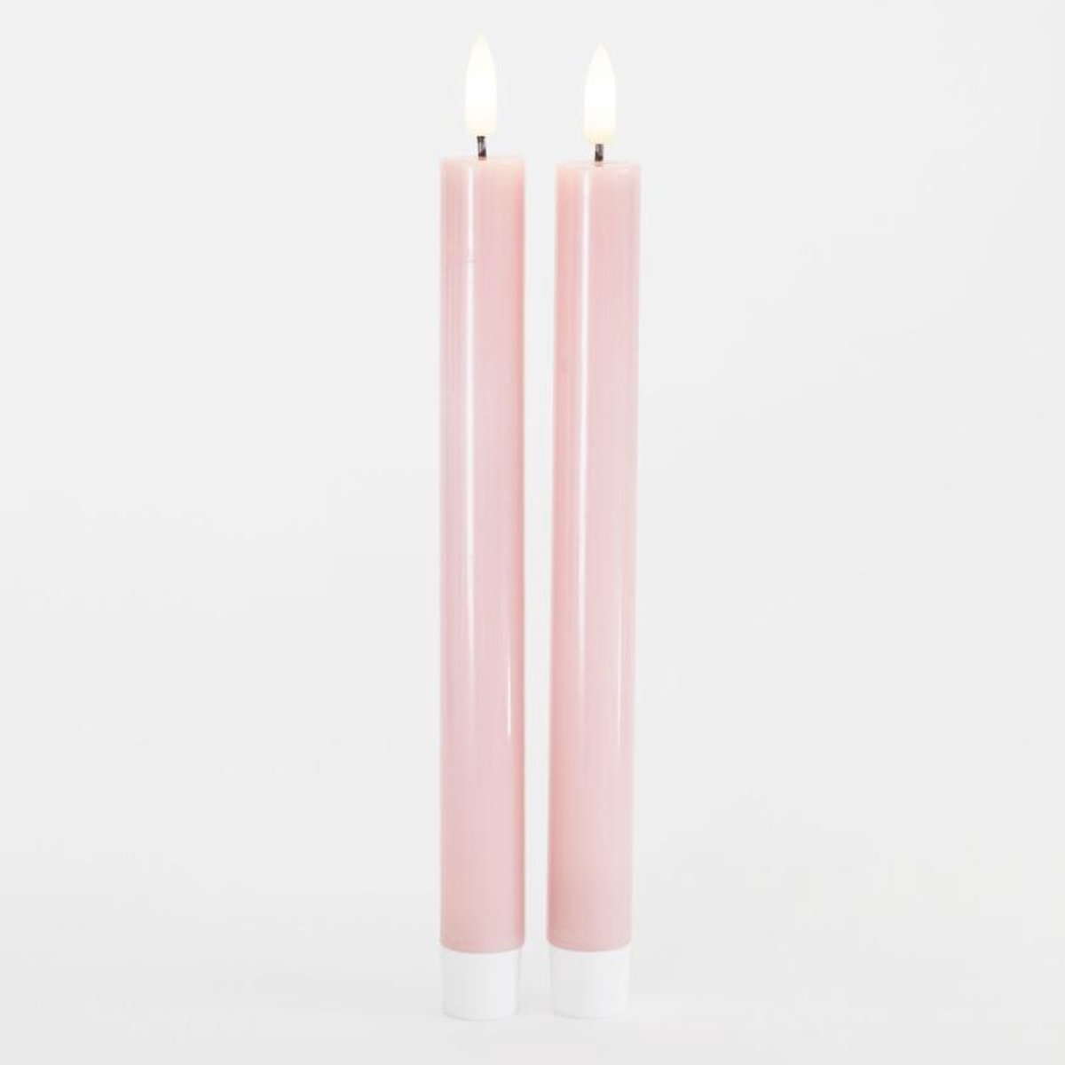 Sirius - LED-Dinerkaarsen 'Sille' (25cm hoog, Set van 2) - Licht roze
