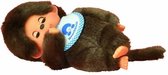 Monchhichi knuffelpop Jongen Slaapogen met slab Blauw - 20 cm