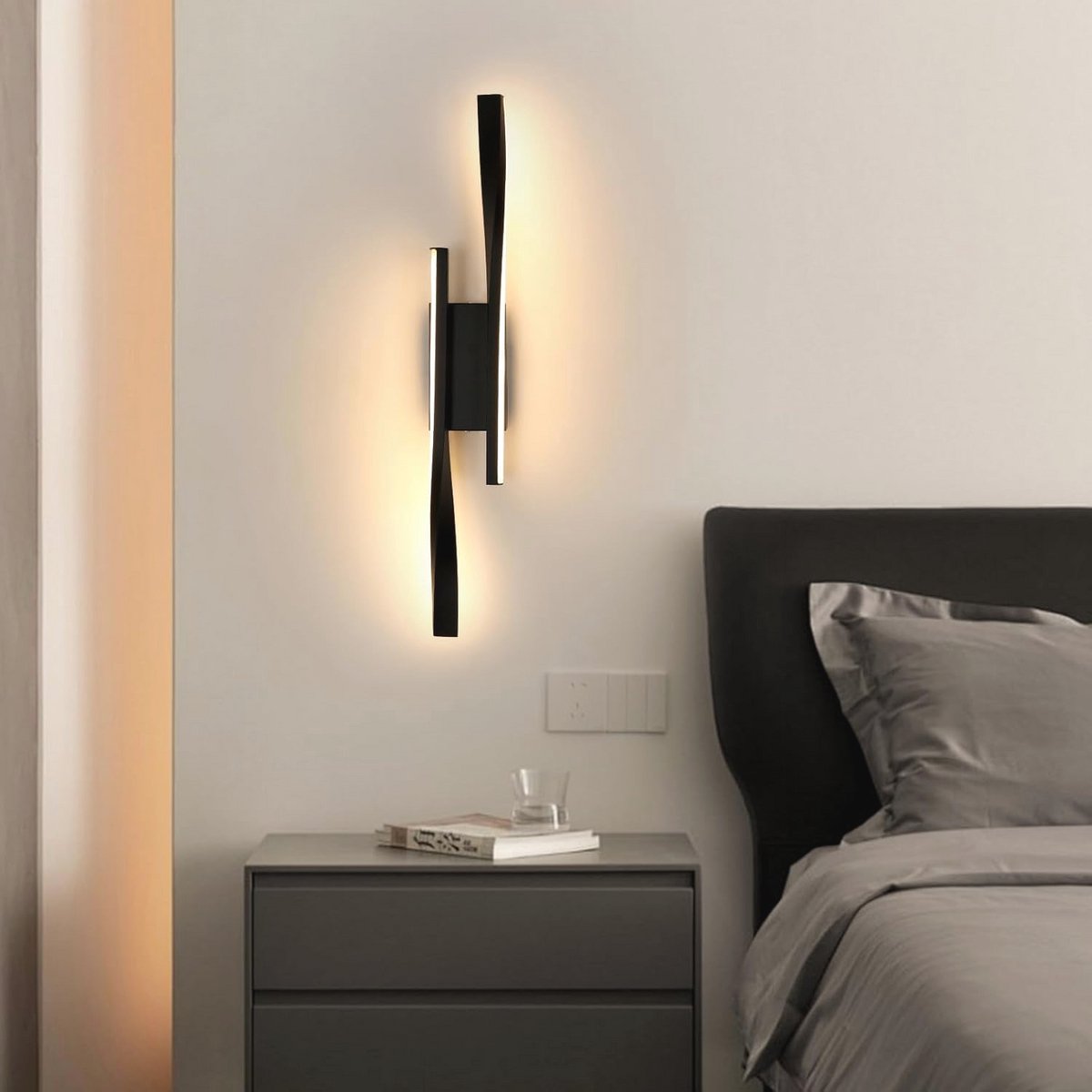 Moderne Led-wandlamp voor Binnen - 16 W, 1800 Lumen, 42 cm, Warmwit Licht - Perfect voor S