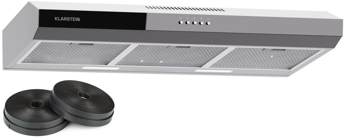 Klarstein Contempo 90 - Afzuigkap - Onderbouw - 90 cm - Zilver
