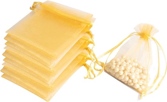 100stk Organza zakjes Organzazakje Sieradenzakje Bruiloftszakjes Cadeauzakjes Lavendelzakjes voor Snoep, Sieraden,Verjaardag, Doop, Feest,Bruiloft Decoratie (16x22CM