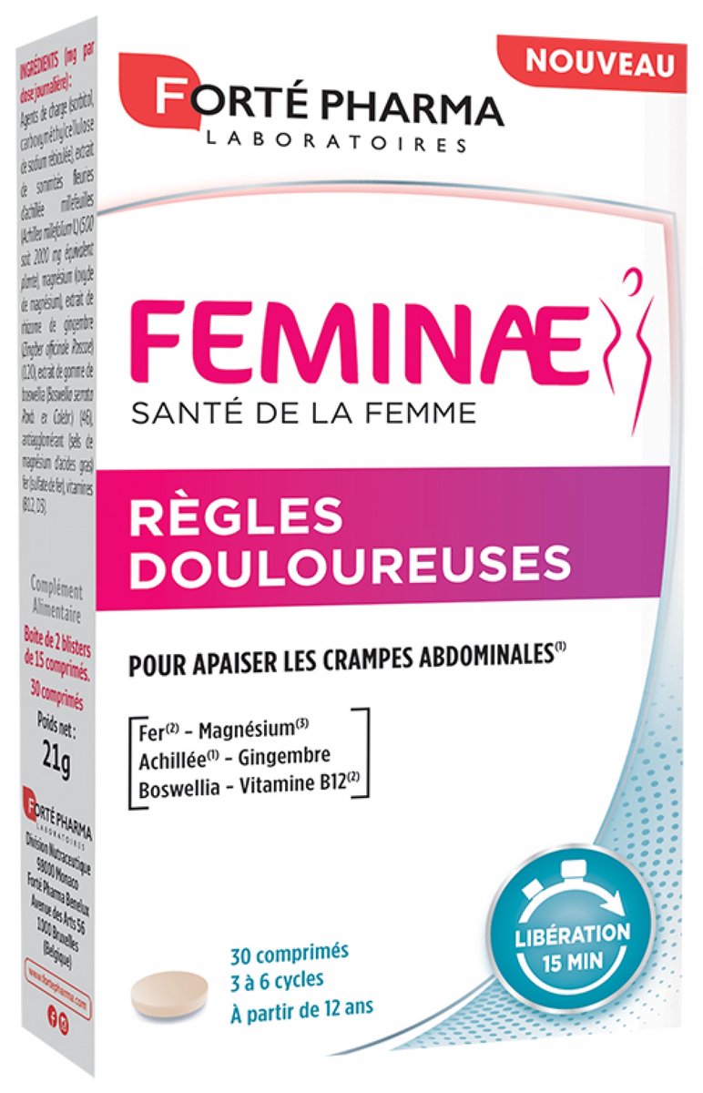 Forté Pharma Feminae Pijnlijke Menstruatie 30 Tabletten