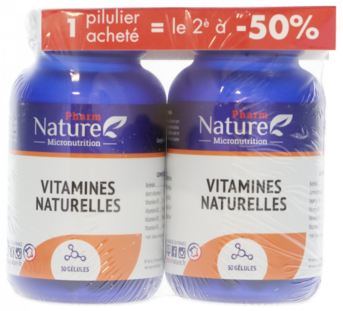 Pharm Nature Natuurlijke Vitaminen Set van 2 x 30 Capsules