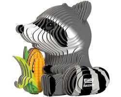 EUGY 3D Puzzel - Wasbeer - Wilde Dieren - Duurzaam - Verzamel Ze Allemaal - 6 Jaar