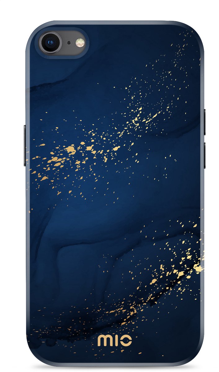 Mio by Mobilize Hoesje geschikt voor Apple iPhone SE (2020) MagSafe Telefoonhoesje Hardcase | Mio by Mobilize Backcover | Geschikt voor MagSafe | Geschikt voor Draadloos Opladen met Magnetische Ring | Geschikt voor MagSafe Case - Midnight Sparkle |