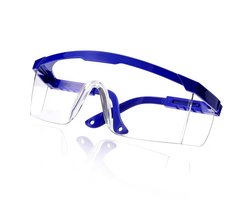 2-pack anticondens- en uv-beschermende brillen en antikrasbrillen voor op de werkplek, in de bouw, doe-het-zelf, laboratoria, lassen, de chemische industrie en persoonlijk gebruik. Comfortabel om te dragen - Blauw