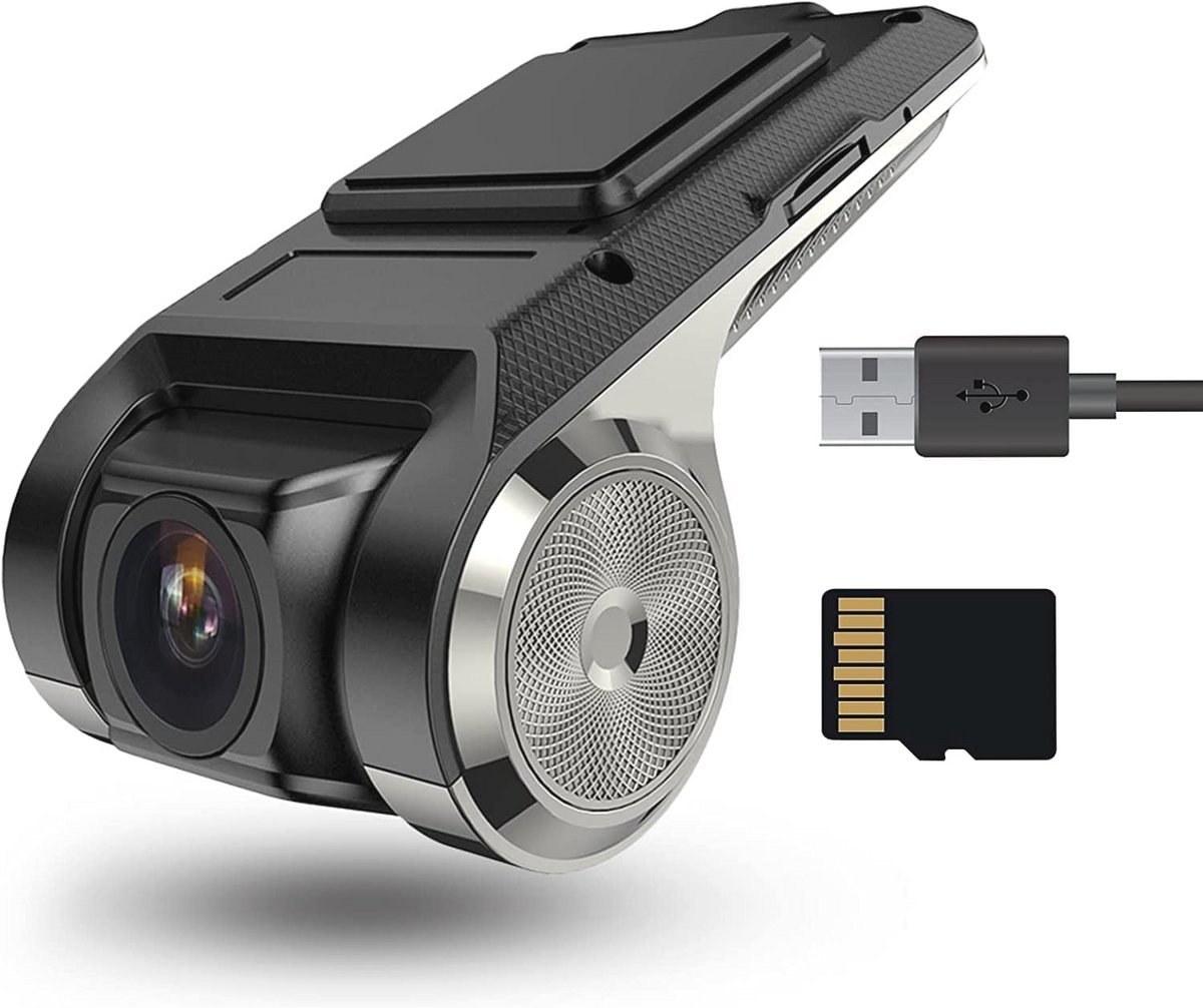 USB DVR Dashcam voor Android Auto | Mini Autokamera met Nachtsicht en G-Sensor