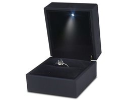 LED-licht sieradendoos - Sieradengeschenkdoos - Geschikt voor kettingen, ringen, oorbellen, armbanden, damescadeaus of huwelijkscadeaus, enz. - Zwart
