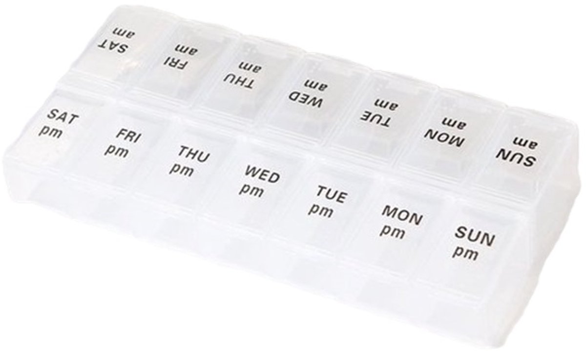 Goedkoopste Pillendoosje I Pillendoos I Medicijn Doosje I Pil Box I Zondag t/m Zaterdag I 2 Weken I 14 dagen I Transparant
