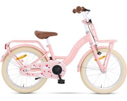 SJOEF Classic Meisjesfiets 18 inch - Kinderfiets 5, 6 & 7 jaar - Fiets 18 inch Meisje - Kledingmaat 110-123 - Roze