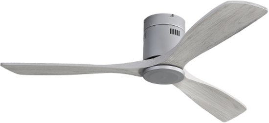 Plafondventilator 52 inch hout 3 bladen DC motor omkeerbaar stil met afstandsbediening en timer flush mount