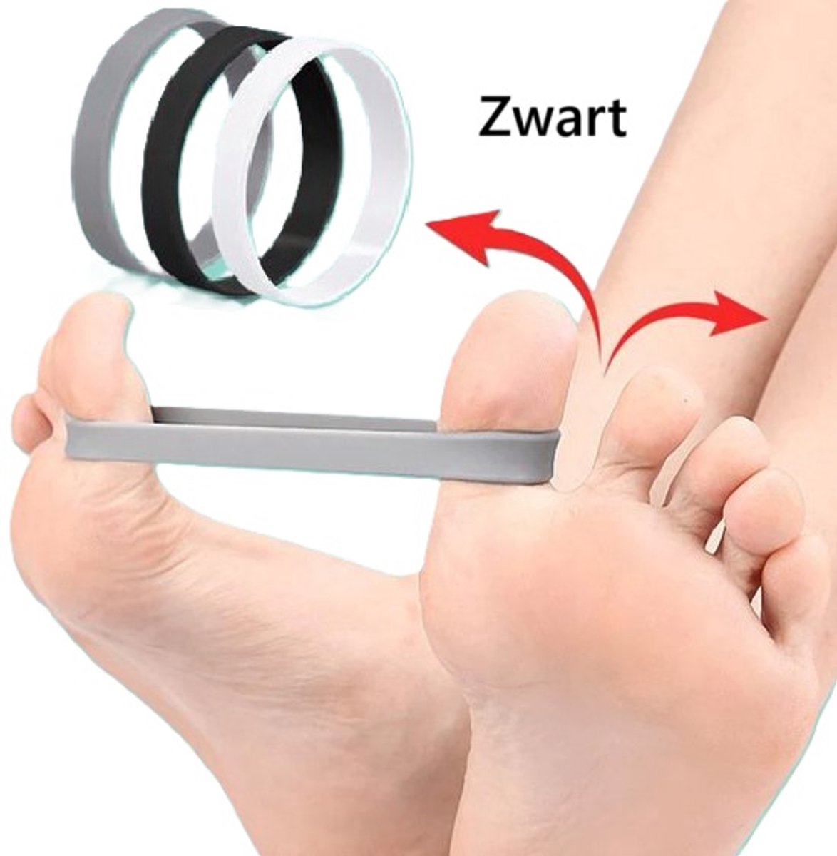 Goedkoopste Elastische Teen Spreider I Elastische Teen Stretcher I Orthopedische Training I Hallux Valgus Teencorrector I Grote Teen Recht Maken I Zwart