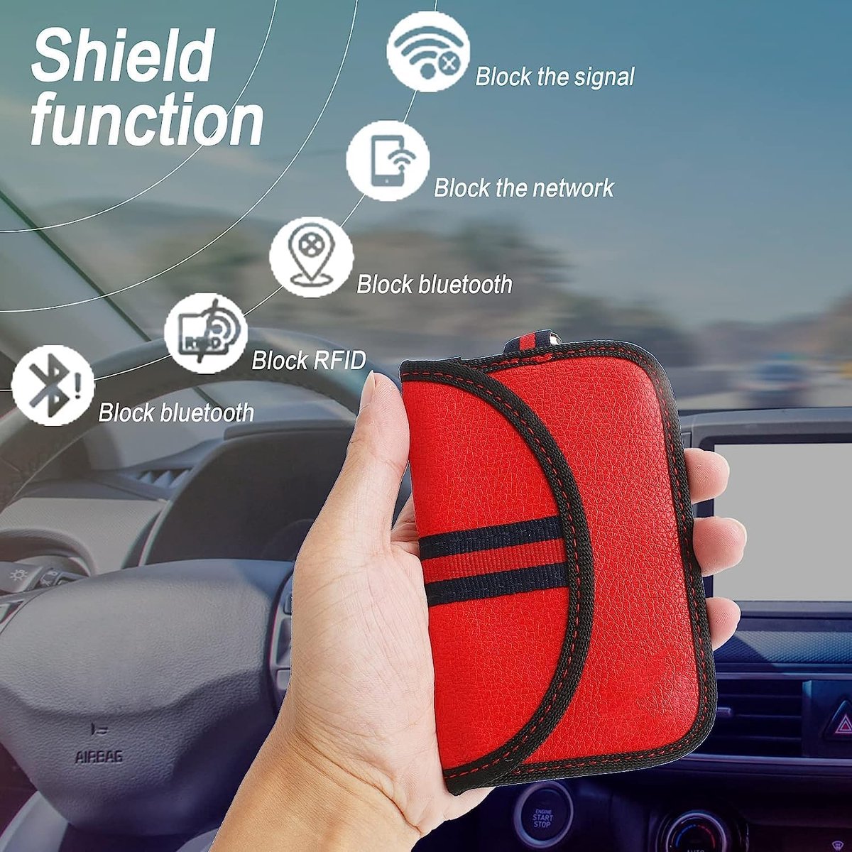 2 Stuks Etui Voor Autosleutels, Autosleutel Signaal Blokkerend Zakje Keyless Entry Autosleutels Etui Blocker Tas Voor Autobeveiliging Anti Diefstal Remote Entry Keyless Protect