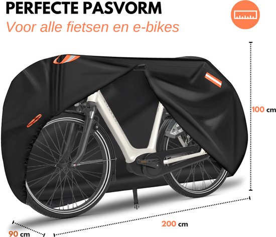 Vertrex Universele Fietshoes - Ultra Sterk & Waterdicht Oxford - Geschikt voor 1 Fiets - Inclusief Opbergtas