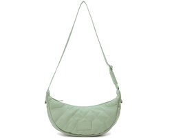 SEIDENFELT MANUFAKTUR Schoudertas Evenes Halfmoon Bag Sage Groene