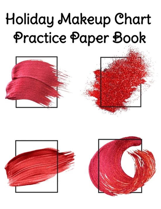 Holiday Makeup Chart Practice Paper Book - cover