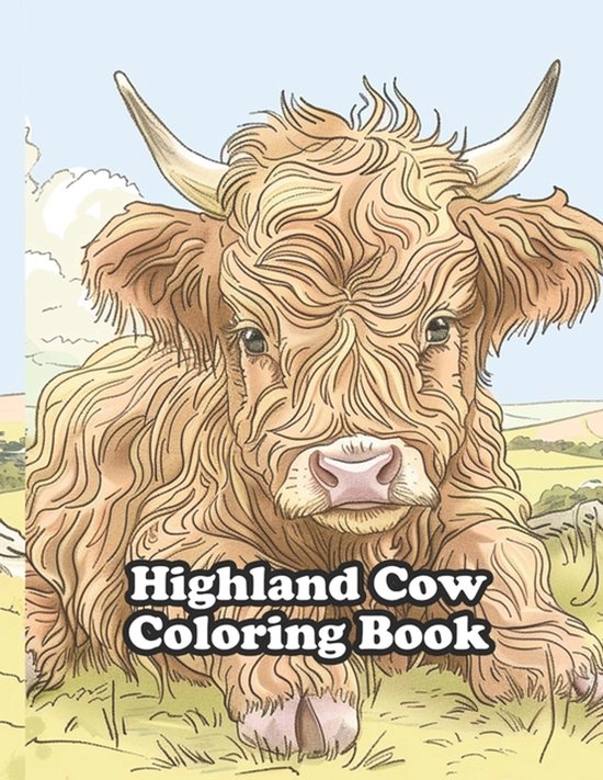 Highland Cow Coloring Book- Highland Cow Coloring Book