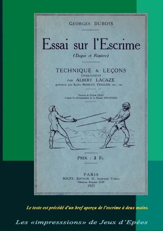 Essai sur l'Escrime (Dague et Rapière) - cover