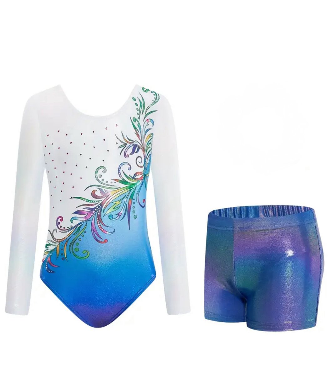 Turnsetje Dominique - blauw - maat 134/140