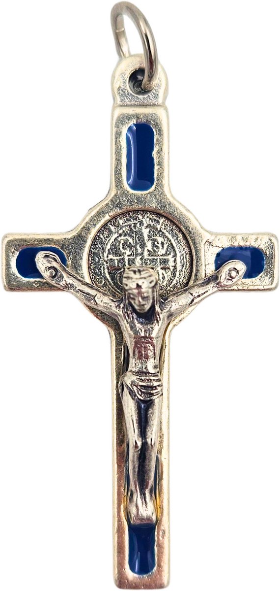 Kruis hanger met corpus / Heilige Benedictus verguld goud 30 | Het Maria Winkeltje Het Hart G.V.H Kruis hanger met corpus / Heilige Benedictus verguld goud 30 | Het Maria Winkeltje Het Hart G.V.H
